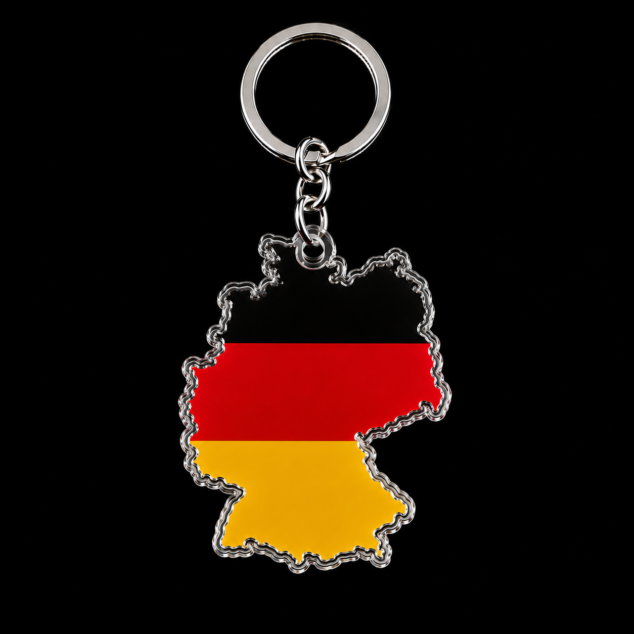 Germany country-shaped flag keychain