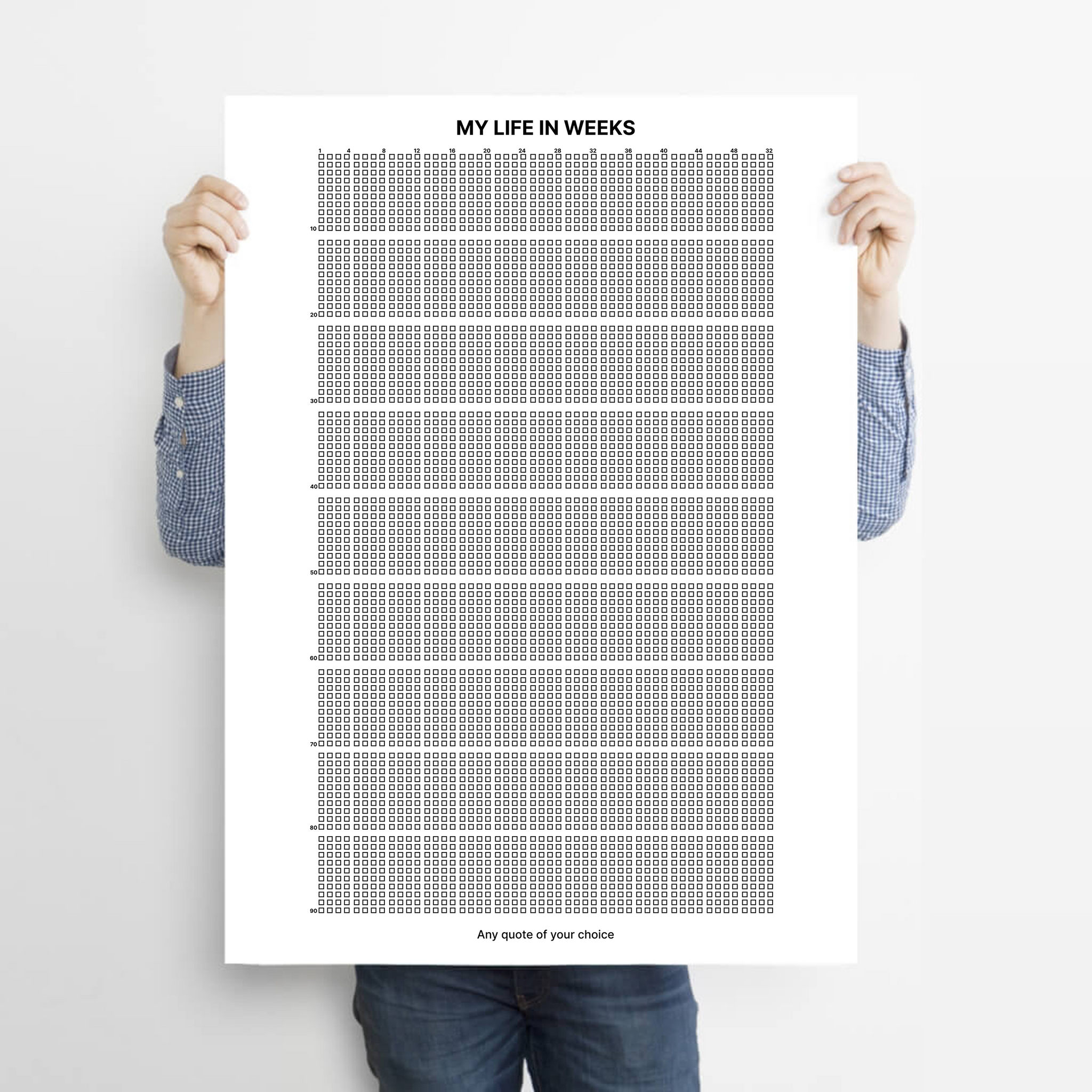My Life in Weeks - Life Calendar Poster