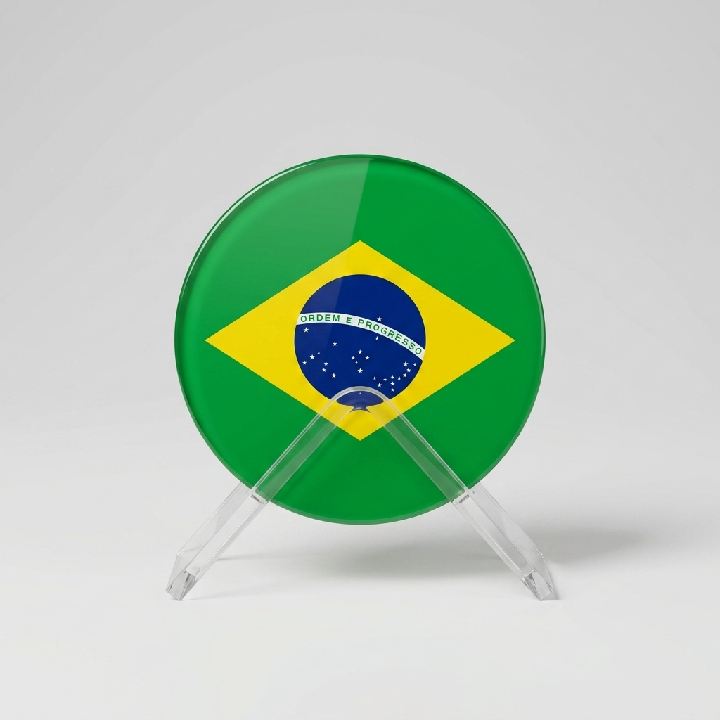 Brazil flag coaster
