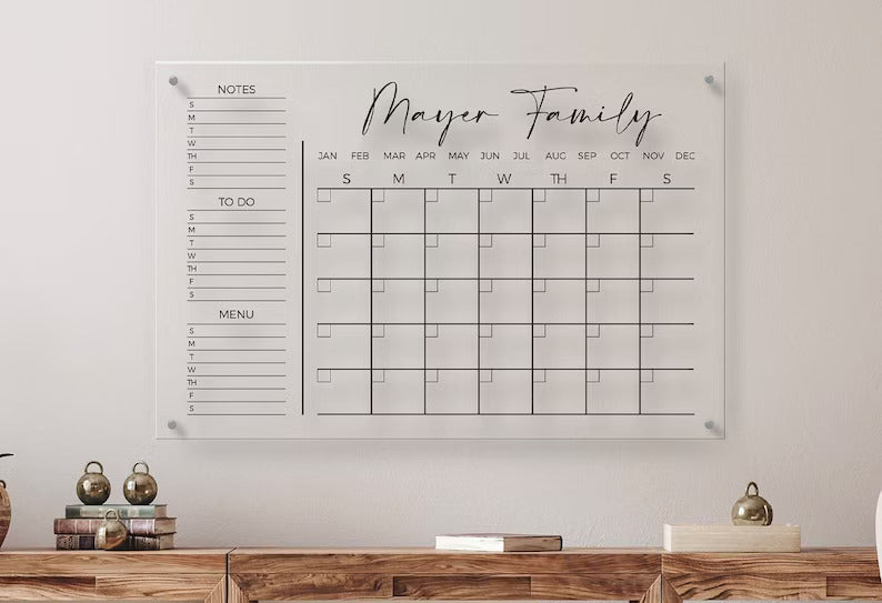 Personalized Acrylic Calendar